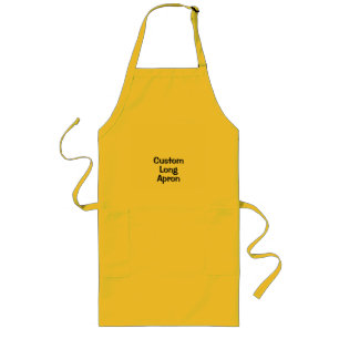 Maak uw gepersonaliseerde 30" x 24" Geel Lang Schort