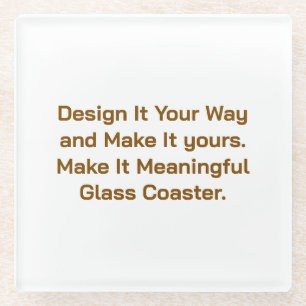 Maak uw gepersonaliseerde 4.2"l x 4.2"b x 0.375"h glazen onderzetter