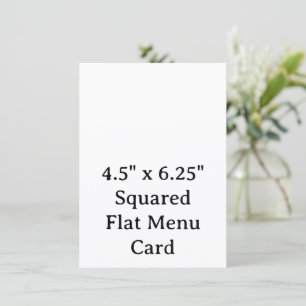 Maak uw gepersonaliseerde 4.5" x 6.25" vierkante v menu