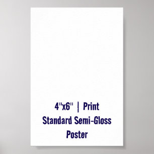 Maak uw gepersonaliseerde 4"x6" standaard semi-glo poster