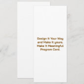 Maak uw gepersonaliseerde 4" x 9,25" programmkaart programmakaart (Voorkant / Achterkant)
