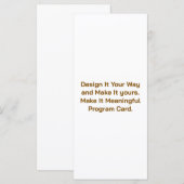Maak uw gepersonaliseerde 4" x 9" programmkaart programmakaart (Voorkant / Achterkant)