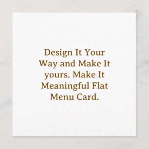Maak uw gepersonaliseerde 5,25" x 5,25" menukaarte menu