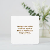 Maak uw gepersonaliseerde 5,25" x 5,25" programmka programmakaart (Staand voorkant)