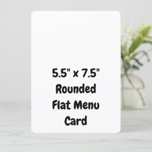 Maak uw gepersonaliseerde 5,5" x 7,5" afgeronde pl menu