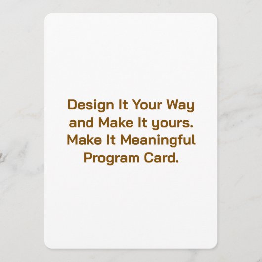 Maak uw gepersonaliseerde 5,5" x 7,5" programmkaar programmakaart (Voorkant)