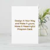 Maak uw gepersonaliseerde 5" x 7" programmkaart programmakaart (Staand voorkant)