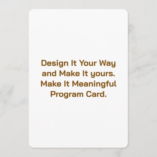 Maak uw gepersonaliseerde 5" x 7" ronde programmak programmakaart (Voorkant)
