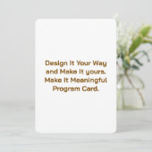 Maak uw gepersonaliseerde 5" x 7" ronde programmak programmakaart (Staand voorkant)