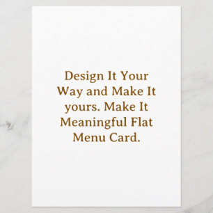 Maak uw gepersonaliseerde 6,5" x 8,75" menukaarten menu