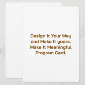 Maak uw gepersonaliseerde 6,5" x 8,75" programmkaa programmakaart (Voorkant / Achterkant)