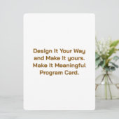 Maak uw gepersonaliseerde 6,5" x 8,75" programmkaa programmakaart (Staand voorkant)