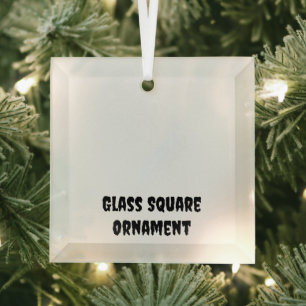 Maak uw gepersonaliseerde glazen vierkante kerstba glas ornament