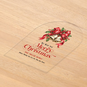 Maak uw gepersonaliseerde kerstgroetkaart acryl uitnodigingen