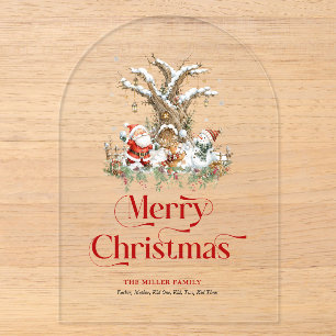 Maak uw gepersonaliseerde kerstgroetkaart acryl uitnodigingen