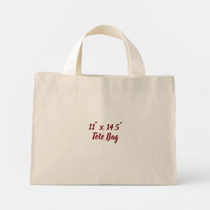 Maak uw gepersonaliseerde natuurlijke mini tote bag