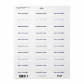 Maak uw gepersonaliseerde retouradres etiket (Full Sheet)