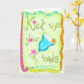 Maak uw Heels Greeting of Noteer Kaart Green op (Gele Bloem)