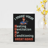 Maak uw HVAC weer geweldig Technician Installer Jo Kaart (Gele Bloem)