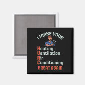 Maak uw HVAC weer geweldig Technician Installer Jo Magneet (Voorkant / Achterkant)