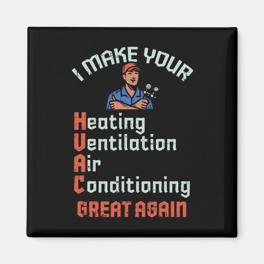 Maak uw HVAC weer geweldig Technician Installer Jo Magneet (Voorkant)
