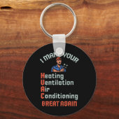 Maak uw HVAC weer geweldig Technician Installer Jo Sleutelhanger (Voorkant)