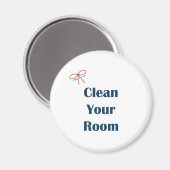 Maak uw kamer herinneringen schoon magneet (Voorkant / Achterkant)