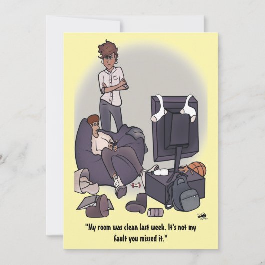 Maak uw kamer schoon met een platte Kaart (Voorkant)