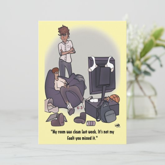 Maak uw kamer schoon met een platte Kaart (Staand voorkant)