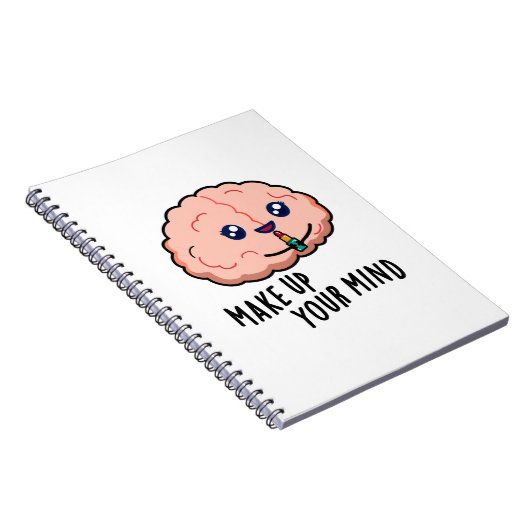 Maak Uw Keuze Grappige Hersenen Pun Notitieboek (Rechterzijde)