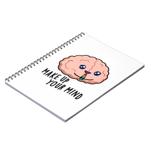 Maak Uw Keuze Grappige Hersenen Pun Notitieboek (Linkerzijde)