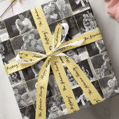 Maak uw kleurenfoto in zwart-wit collage cadeaupapier