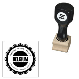 Maak uw logo of afbeelding Jet Black Houten Handva Rubberstempel