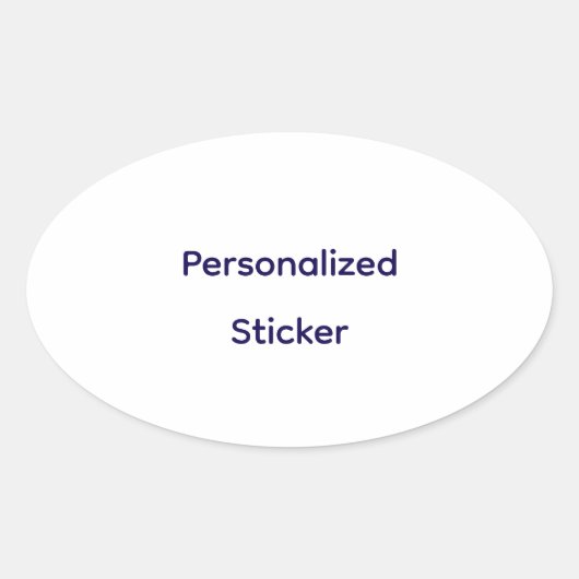 Maak uw persoonlijk ontwerp ovale sticker (Voorkant)