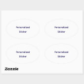Maak uw persoonlijk ontwerp ovale sticker (Vel)