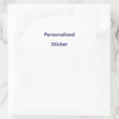 Maak uw persoonlijk ontwerp ovale sticker (Tas)