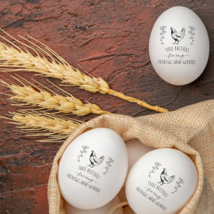 Maak Uw Persoonlijke Boerderij Rustieke Verse Eier Rubberstempel