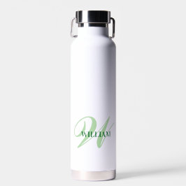 Maak Uw Persoonlijke Monogram Naam Wit Waterfles