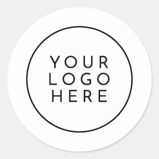 Maak uw professionele ronde zakelijke Logo Sticker (Voorkant)