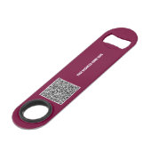 Maak uw QR-code en tekstbalk Sleutel Aangepaste kl Speed Flessenopener (Voorkant Gekanteld)