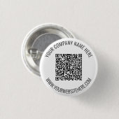 Maak uw QR-code en tekstuele promotieknoppen Ronde Button 3,2 Cm (Voorkant /achterkant)