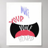 Maak uw stem horen Mini Poster (Voorkant)