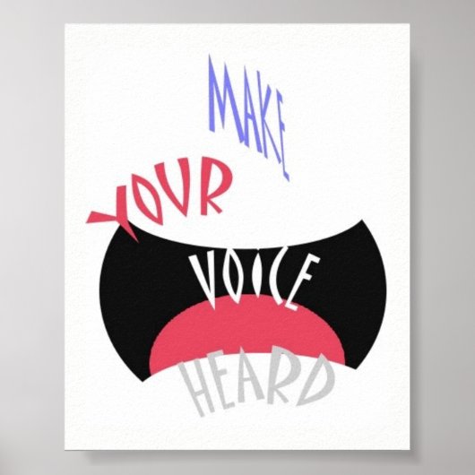 Maak uw stem horen Mini Poster (Voorkant)