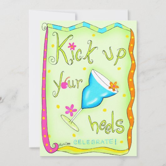 Maak uw uitnodiging op het hoogtepunt groen (Voorkant)