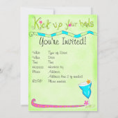 Maak uw uitnodiging op het hoogtepunt groen (Achterkant)