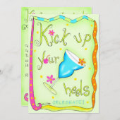 Maak uw uitnodiging op het hoogtepunt groen (Voorkant / Achterkant)