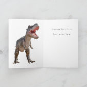 Maak uw verjaardag onvergetelijk met onze T-Rex Kaart (Binnen)