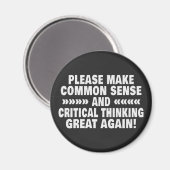 Maak uw verstand en kritiek magneet (Voorkant / Achterkant)