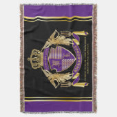 Maak uw wapengekletter Gold Angel Paars embleem Deken (Voorkant Verticaal)