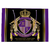 Maak uw wapengekletter Gold Angel Paars embleem Groot Cadeauzakje (Achterkant)